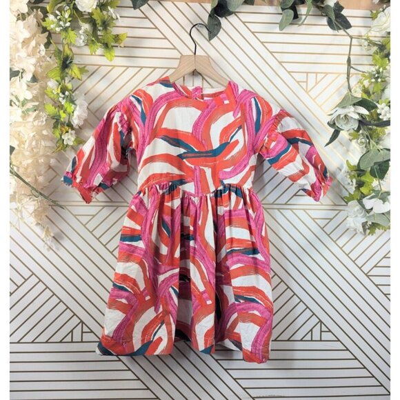 Nordstrom x Christina Martinez Girl's Dress Knee Length Abstract Colorful Size 6 - Picture 1 of 6